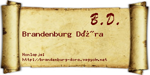 Brandenburg Dóra névjegykártya